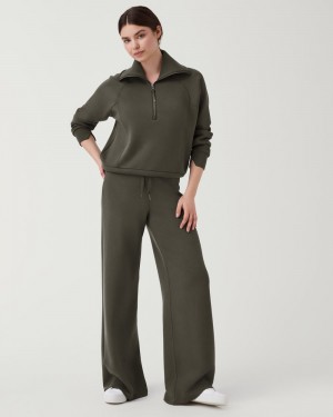 Spanx AirEssentials Breda Leg Byxor Olivgröna | 952801JTE