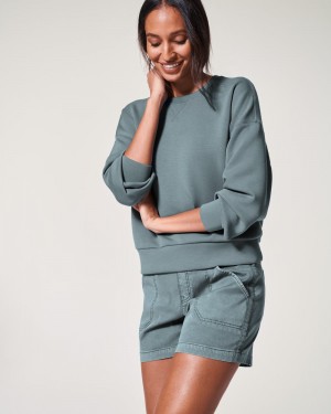 Spanx AirEssentials Crew Blast Blå Grå | 871495ODQ
