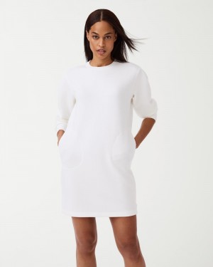 Spanx AirEssentials Crew Neck Klänning Vita | 498107AVE