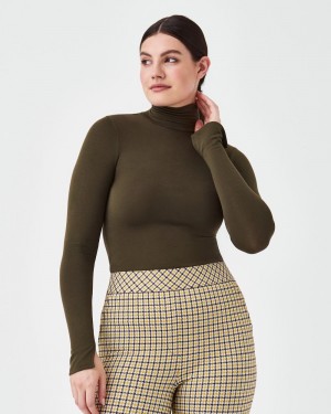 Spanx Better Base Long Sleeve Turtleneck Blast Gröna | 056794PIT