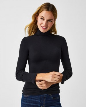 Spanx Better Base Long Sleeve Turtleneck Blast Svarta | 851476OLP