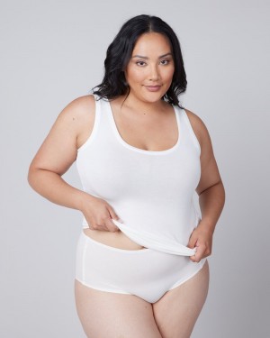 Spanx Better Base Scoop Neck Linne Vita | 321795MXT