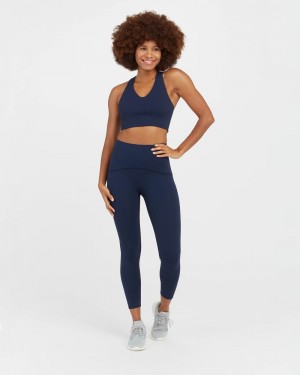 Spanx Booty Boost® Active 7/8 Leggings Marinblå | 917243IUD