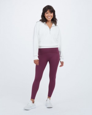 Spanx Booty Boost® Active 7/8 Leggings Vinröda Lila | 597138DHT