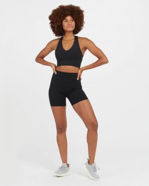 Spanx Booty Boost® Active Bike Shorts, 5" Skorts Svarta | 670485BJD