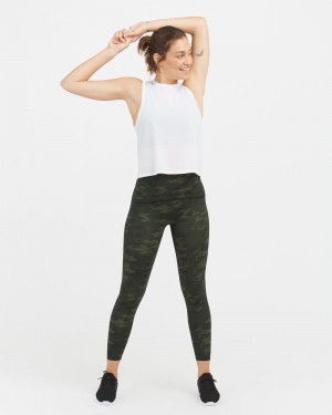 Spanx Booty Boost® Active Camo 7/8 Leggings Gröna Camo | 971403VRS