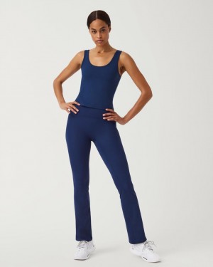 Spanx Booty Boost® Flare Yoga Leggings Marinblå | 269487CFW
