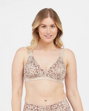 Spanx Bra-llelujah!® Lightly Fodrade Bralette Leopard | 729861PIQ
