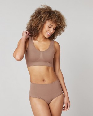 Spanx Breast of Both Worlds® Reversible Bekvämlighet BH Cafe Au Lait/Brown | 521068FXA