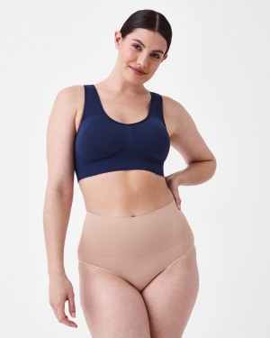 Spanx Breast of Both Worlds® Reversible Bekvämlighet BH Marinblå Bruna | 387401EHV