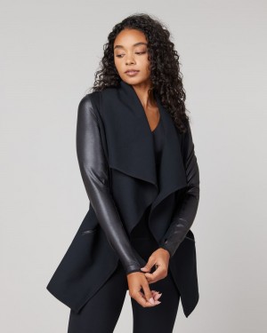 Spanx Drape Front Jackor Svarta | 601487PFZ
