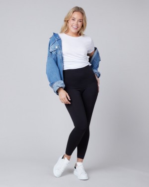Spanx EcoCare High-Waisted Seamless Leggings Svarta | 160827HMT