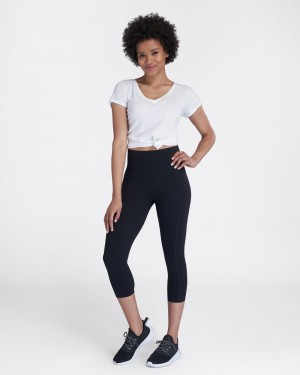 Spanx Every.Wear Active Icon Cropped Leggings Svarta | 189520HWS