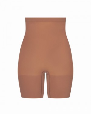 Spanx Higher Power Shorts Cafe Au Lait | 750634VAI