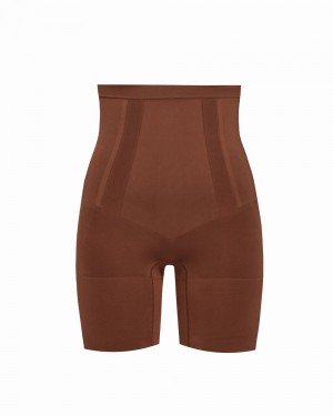 Spanx OnCore High-Waisted Mid-Thigh Shorts Bruna | 846957KWO