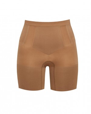 Spanx OnCore Mid-Thigh Shorts Cafe Au Lait | 302819RPU