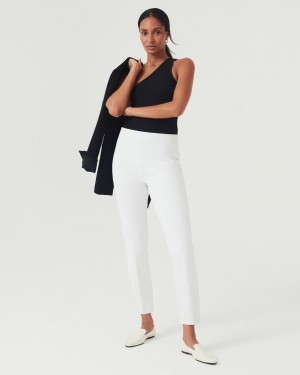 Spanx On-the-Go Ankle Slim Hetero Pant with Ultimate Opacity Tekno Byxor Vita | 791452FVK