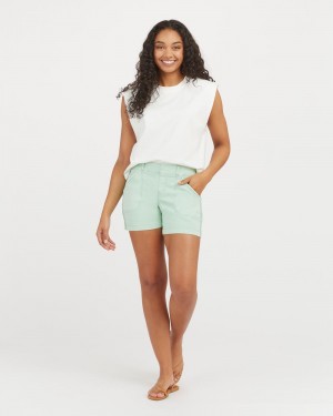 Spanx Stretch Twill, 4" Shorts Blå | 241806VIT