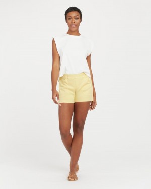 Spanx Stretch Twill, 4" Shorts Gula | 753694QOJ