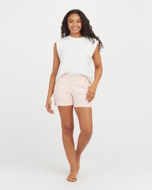 Spanx Stretch Twill, 4" Shorts Rosa | 376518HQF