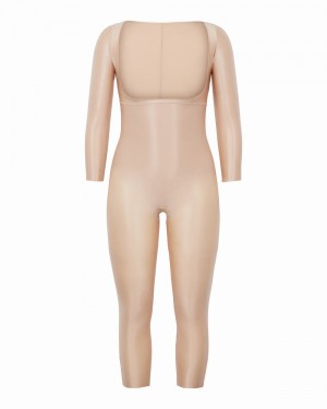 Spanx Suit Your Fancy Open-Bust 3/4 Sleeve Kattdräkt Beige | 921760VXS
