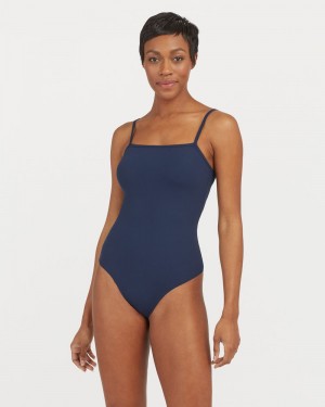 Spanx Suit Yourself Räfflad Cami Body Marinblå | 378905UOB