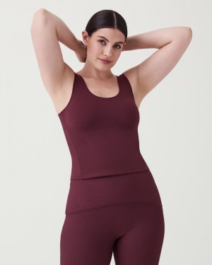Spanx The Get Moving Fitted Linne Vinröda | 570316QWS