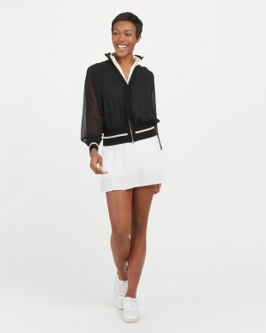 Spanx The Get Moving Plisserad, 14" Skorts Vita | 850317DYI