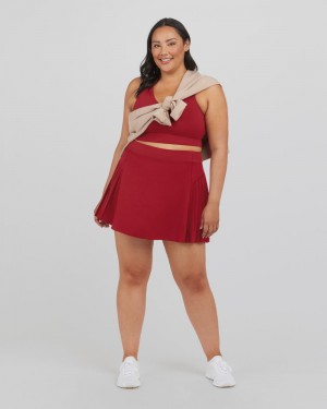 Spanx The Get Moving Plisserad, 14" Skorts Röda | 235481NMV
