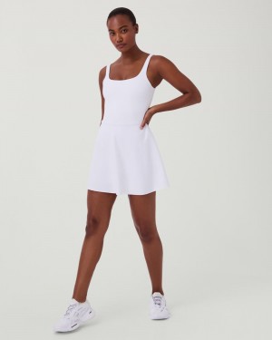 Spanx The Get Moving Square Neck Tank, 30.5" Klänning Vita | 572690YBP