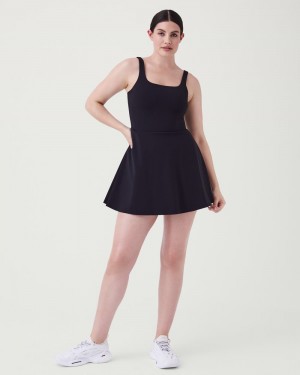 Spanx The Get Moving Square Neck Tank, 30.5" Klänning Svarta | 931475AXR