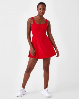 Spanx The Get Moving Square Neck Tank, 30.5" Klänning Röda | 185239TQW
