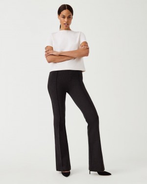 Spanx The Perfect Pant, Hi-Rise Flare in Houndstooth Jacquard Byxor Grå | 586413HQO