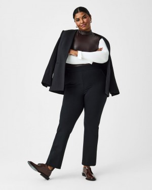 Spanx The Perfect Pant, Kick Flare in Orange Pop Plaid Jacquard Byxor Svarta | 421536FHR