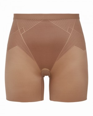 Spanx Thinstincts® 2.0 Girl Shorts Cafe Au Lait | 154237RJD