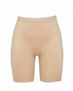 Spanx Thinstincts® 2.0 Mid-Thigh Shorts Beige | 683741OAI