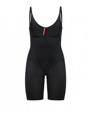 Spanx Thinstincts® 2.0 Open-Bust Mid-Thigh Body Svarta | 690572JIV
