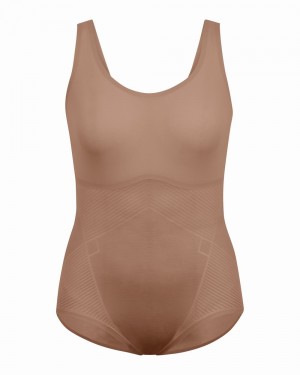 Spanx Thinstincts® 2.0 Tank Panty Body Cafe Au Lait | 807316ZAO