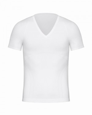 Spanx Ultra Sculpt Seamless V-Neck T-shirt Vita | 702985DFB
