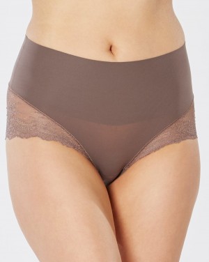 Spanx Undie-tectable® Spets Hi-Hipster Trosor Bruna Grå | 846512NKF