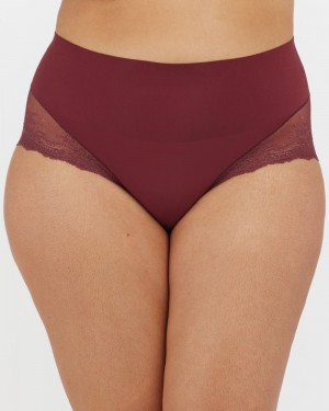 Spanx Undie-tectable® Spets Hi-Hipster Trosor Vinröda | 562948SPH
