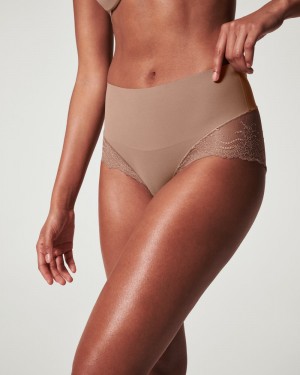 Spanx Undie-tectable® Spets Hi-Hipster Trosor Cafe Au Lait | 704983FTA