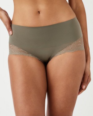 Spanx Undie-tectable® Spets Hi-Hipster Trosor Olivgröna | 867920YOK