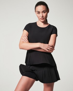 Spanx Yes, Pleats! T-shirt Svarta | 096321TXR
