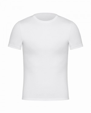 Spanx Zero Sculpt Bomull Modal Crew Neck T-shirt Vita | 342081HPY
